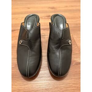 Cole Haan Leather Black Clog Mules Women’s 8.5